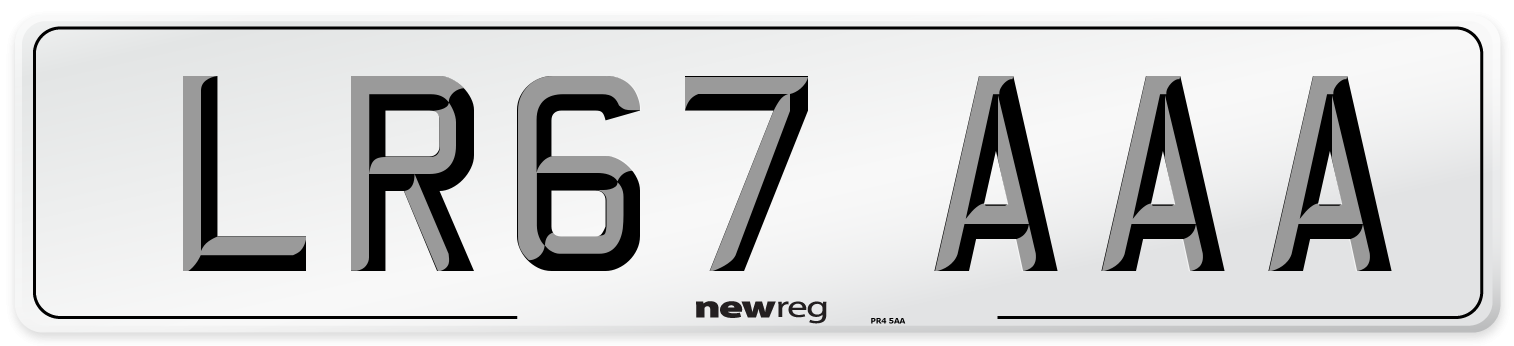 LR67 AAA Number Plate from New Reg